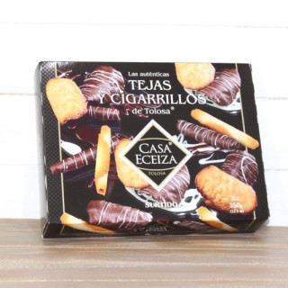 Surtido Tejas y Cigarrillos de Tolosa con chocolate, 350 grs.