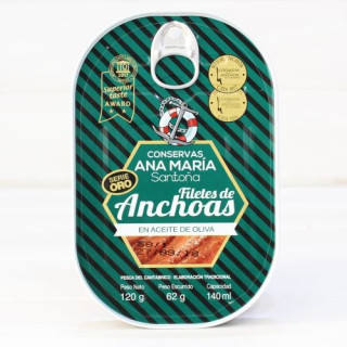 Anchoas de Santoña en oliva ALTA RESTAURACIÓN 120 grs. Ana Maria