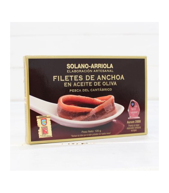 Anchois de Santoña d'Olive HAUT de RESTAURATION de 120 g Solano Arriola
