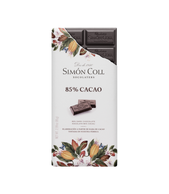 Tableta chocolate artesanal 85% cacao, 85 gr