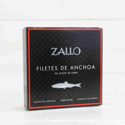 Cantabrian anchovies in Olive Oil selection of premium 26 fillets, 165 grams Zallo