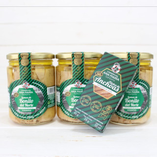 1 Can FREE of Anchovies with the Pack of 3 jars of beautiful 425 grams, Ana Maria