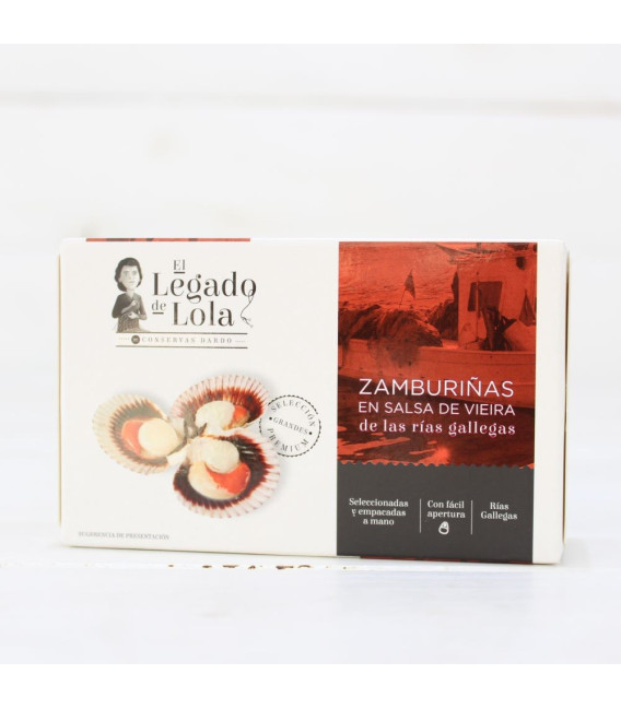 Zamburiñas en salsa vieira de las rías gallegas 115 grs, L.Lola