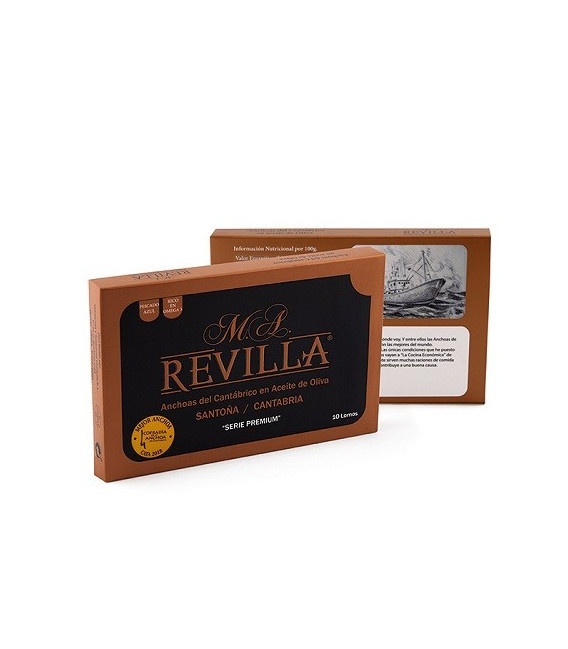 Anchoas de Santoña Alta Restauración Serie Premium 10 Filetes, M.A.Revilla