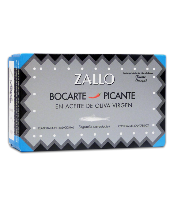 Bocarte Di Cardinale Picante en AOVE Virgen Extra, 120 grs, Zallo