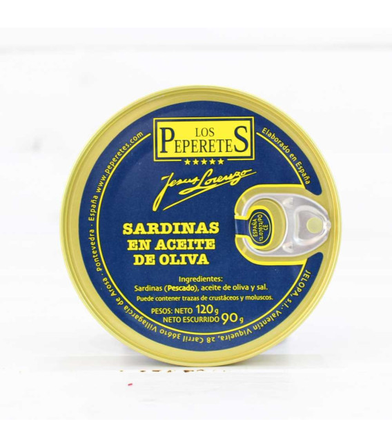 Sardine in Olio di Oliva, 5/7 pezzi, 120 grammi