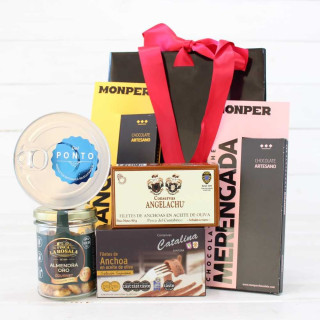 Black Gourmet Gift Bag with Bow nº3