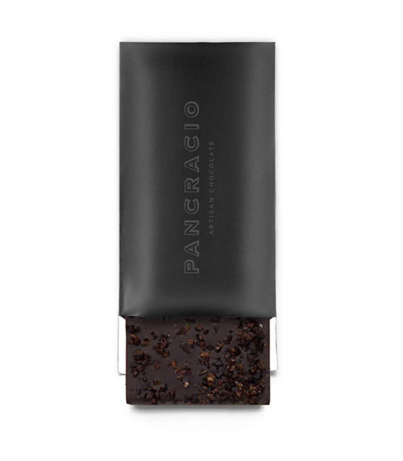 Tableta de Chocolate Negro con Nibs y Flor de Sal, 100 grs