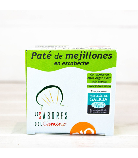 Paté de Mejillones Gallegos en Escabeche BIO, 102 gr