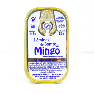 Films of White Tuna in Olive Oil 115 gr, Mingo