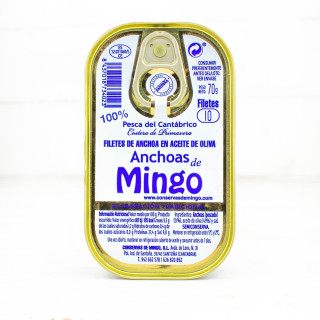 Anchovies from Santoña in Olive Oil 70 g, Mingo