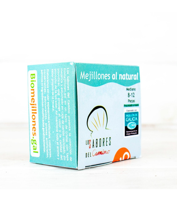 Mejillones Gallegos al Natural 8/12 piezas BIO, 110 gr