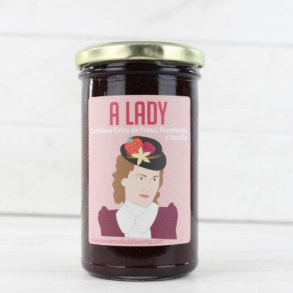 Jam "A LADY" of Strawberry with Raspberry and Vanilla, 300 gr.