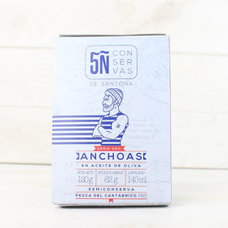 Cantabrian Anchovies in Olive Oil Gold Series HIGH RESTORATION 120gr 5Ñ