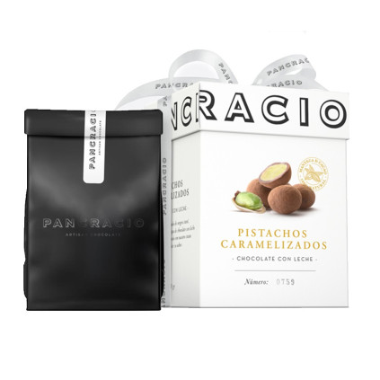 Caramelised Pistachios Covered with Milk Chocolate, 140 grs