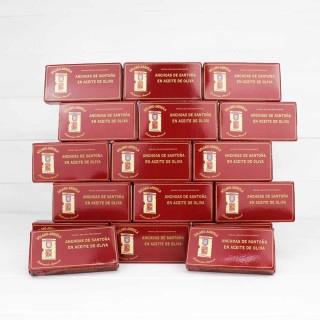 16 + 1 Gratuitement boîtes d'anchois 50 g de Solano Arriola
