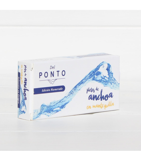 Anchoas de Santoña Premium en Mantequilla Ecológica 50grs, Del Ponto