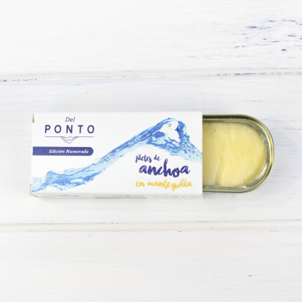 Anchovies from Santoña Premium in Organic Butter 50grs, Del Ponto