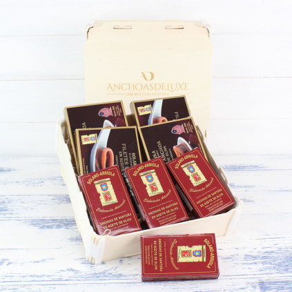 Wooden Gift Box Anchovies Solano Arriola