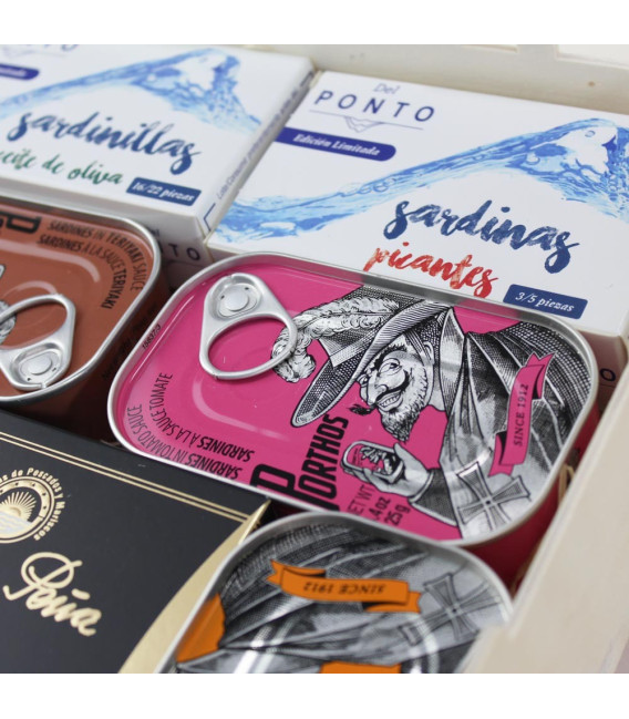 Wooden Gift Box Special Sardines