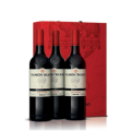 Cas en bois de 3 bouteilles de vin rouge Ramón Bilbao Crianza