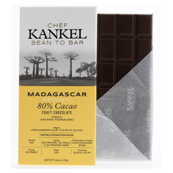Tableta Chocolate Cacao de Madagascar, 75 gr.